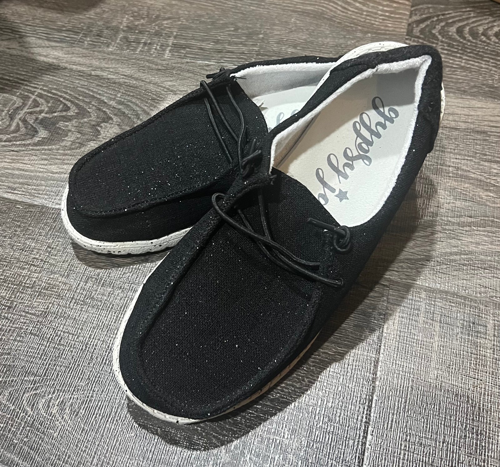 SIZE 6 ONLY Gypsy Jazz Black Glitter