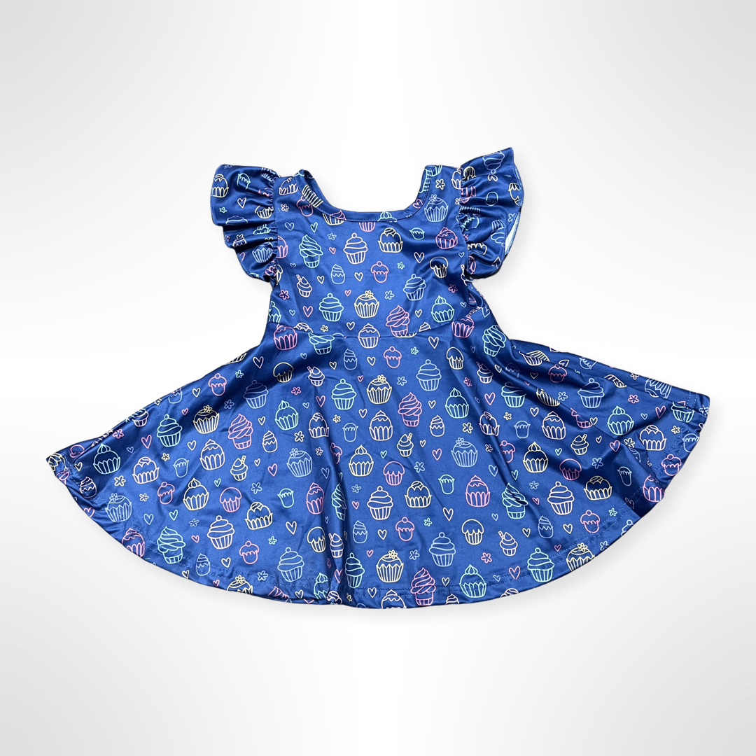 18-24M ONLY KIDS - Cupcakes Ruffle Sleeve Dress