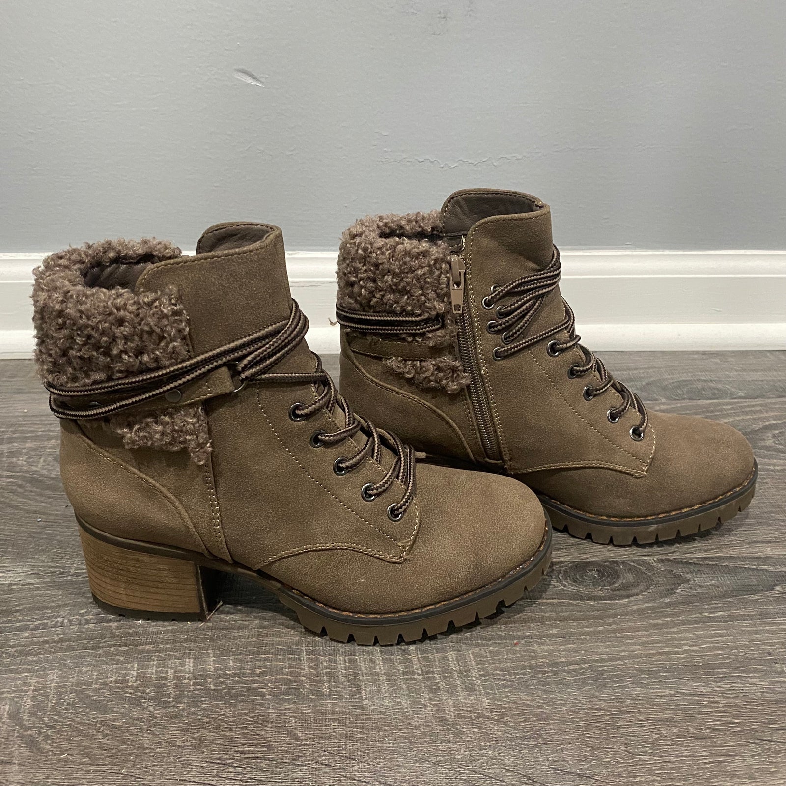 SIZE 6.5 ONLY Very G Olivia Boots - Taupe