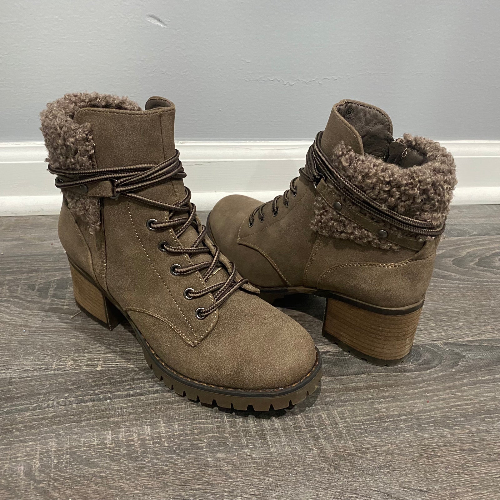 SIZE 6.5 ONLY Very G Olivia Boots - Taupe