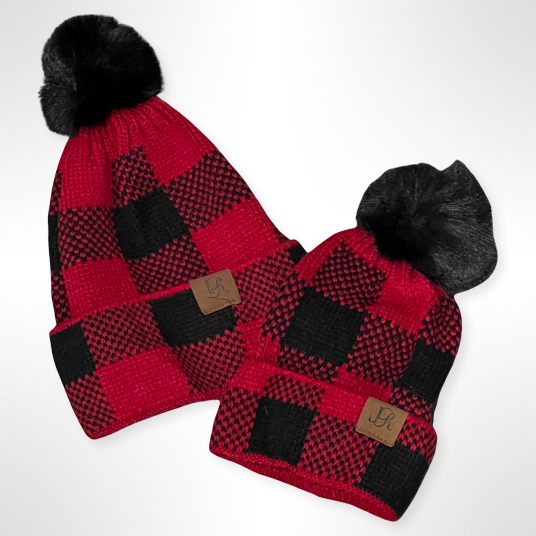 Mommy & Me Buffalo Beanies