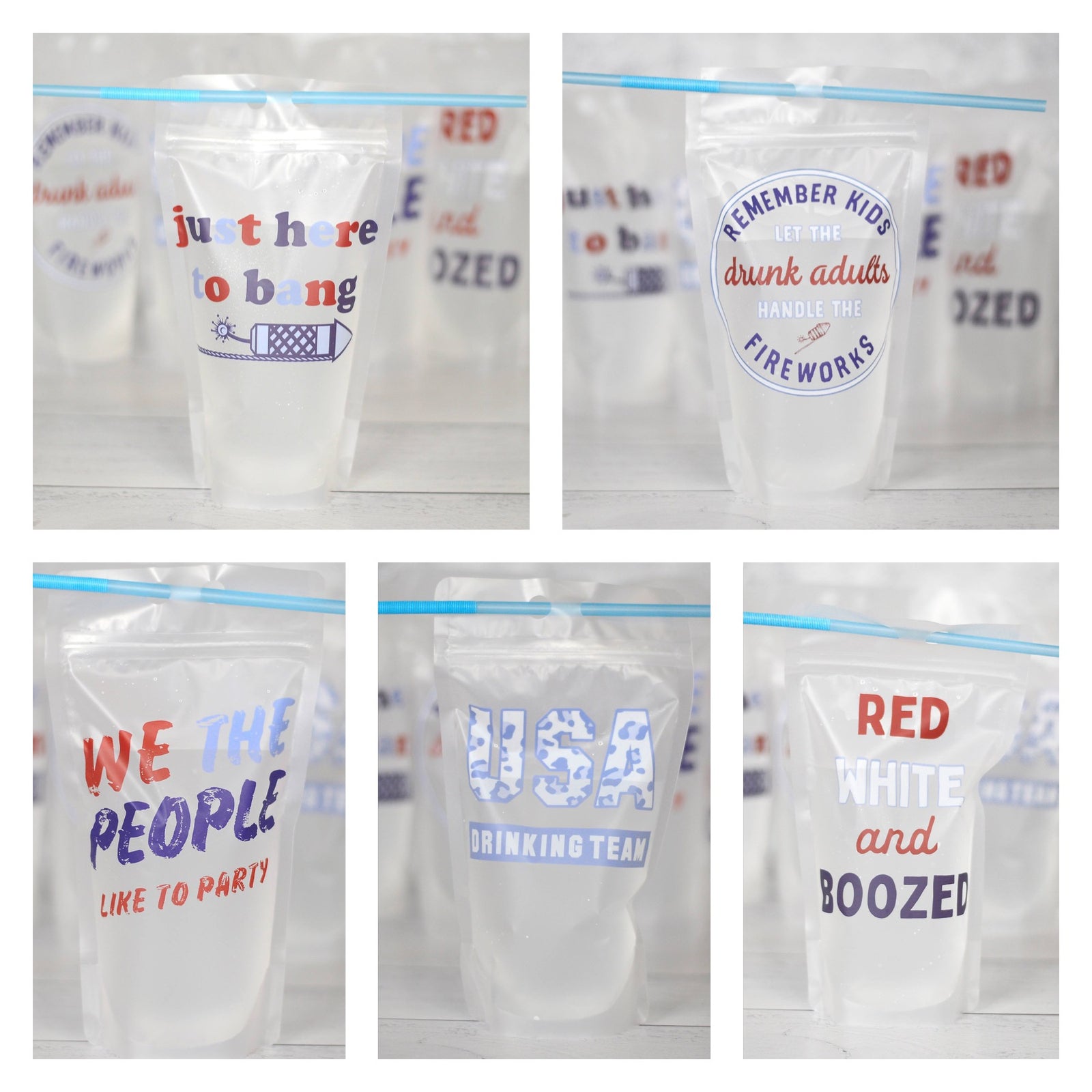 Patriotic Drink Pouches