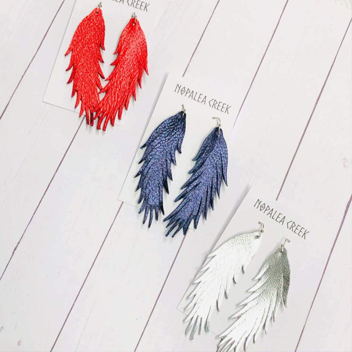 Metallic Leather Earrings