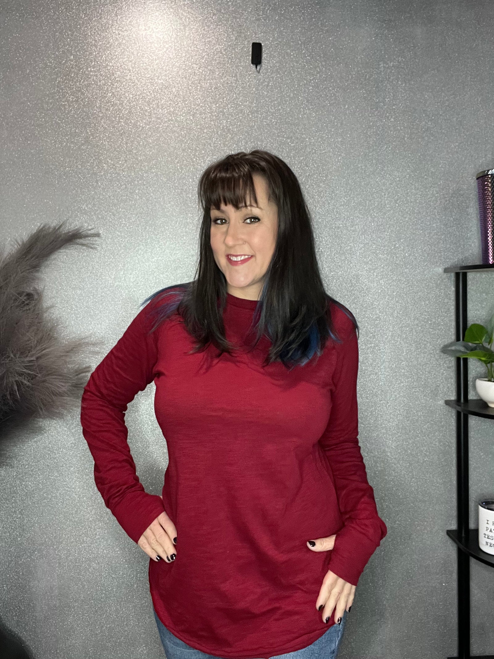 SMALL ONLY Slub Knit Thumbhole Tunic