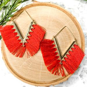 Aurora Earrings - Red
