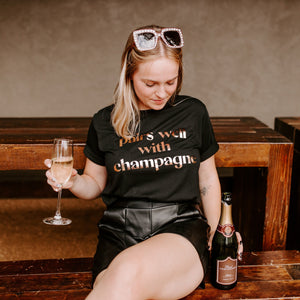 GRAPHIC TEE - Pairs Well w/Champagne