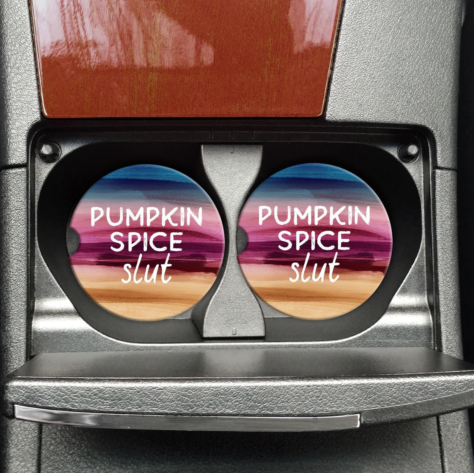Pumpkin Spice Slut Car Coasters